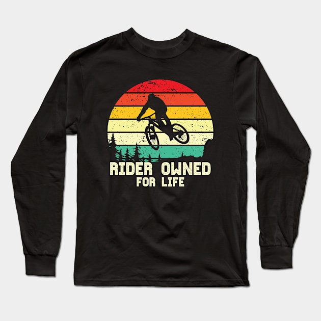 Rider owned for life vintage Long Sleeve T-Shirt by Mako Design 